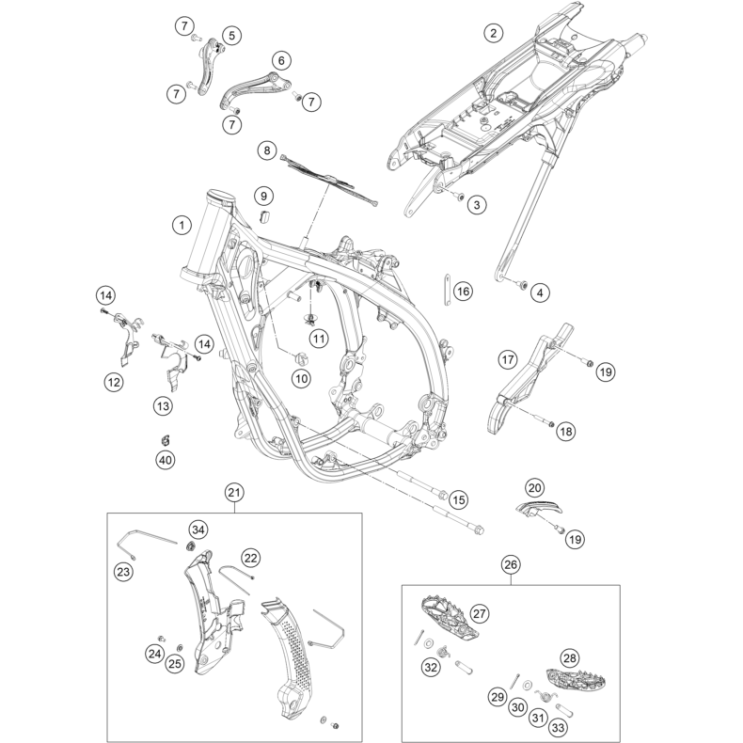 CADRE HUSQVARNA 300 TE PRO 2026